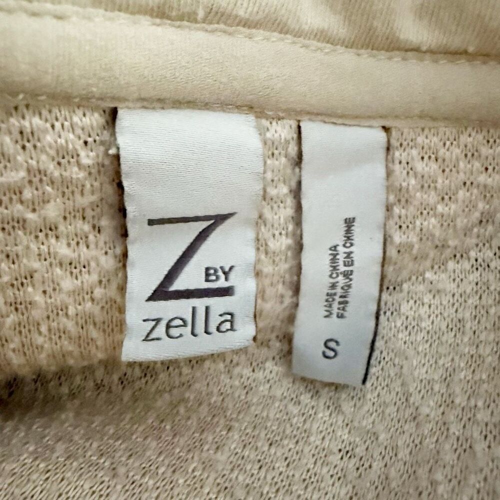Z BY ZELLA | Beige Ivory Cozy Teddy Bear Faux Shearling Pullover Hoodie | Small - Picture 7 of 9